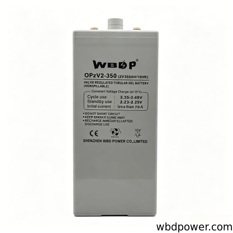 Rechargeable OPZV Battery 350AH 2V Deep Cycle Battery For Off Grid / Grid Tied Solar Systems