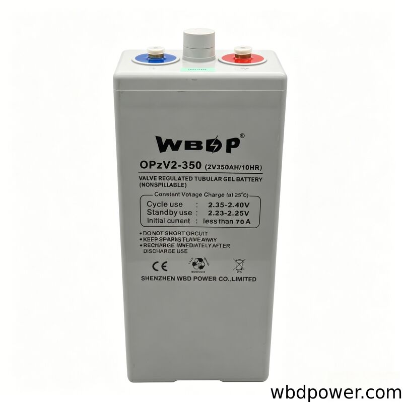 Rechargeable OPZV Battery 350AH 2V Deep Cycle Battery For Off Grid / Grid Tied Solar Systems