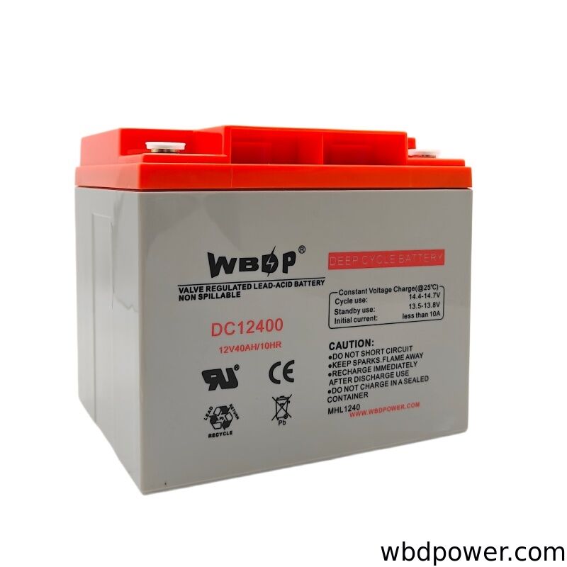 Square 12V 40Ah Rechargeable Battery Lead Acid Gel Deep Cycle Battery For Golf Cart / Electric Scooter