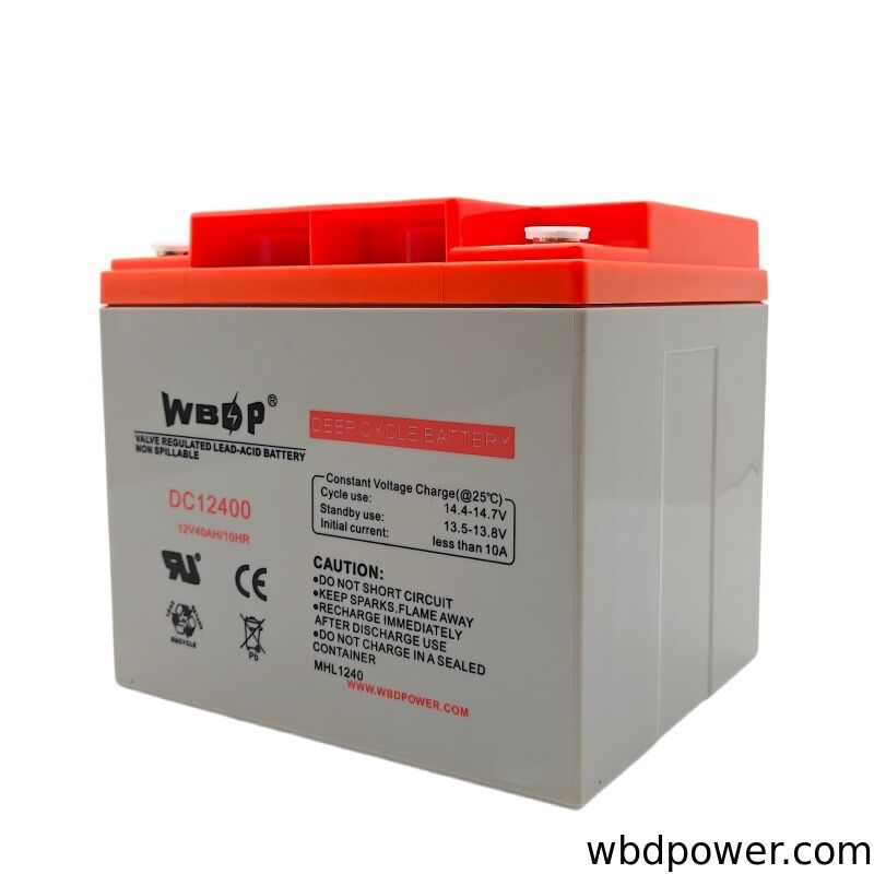 Square 12V 40Ah Rechargeable Battery Lead Acid Gel Deep Cycle Battery For Golf Cart / Electric Scooter