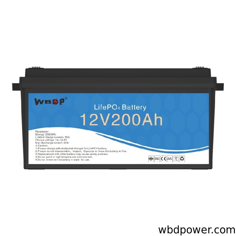 2560Wh 12.8V 200Ah LiFePO4 Battery Compact  Deep Cycle LiFePO4 Battery For Off Grid