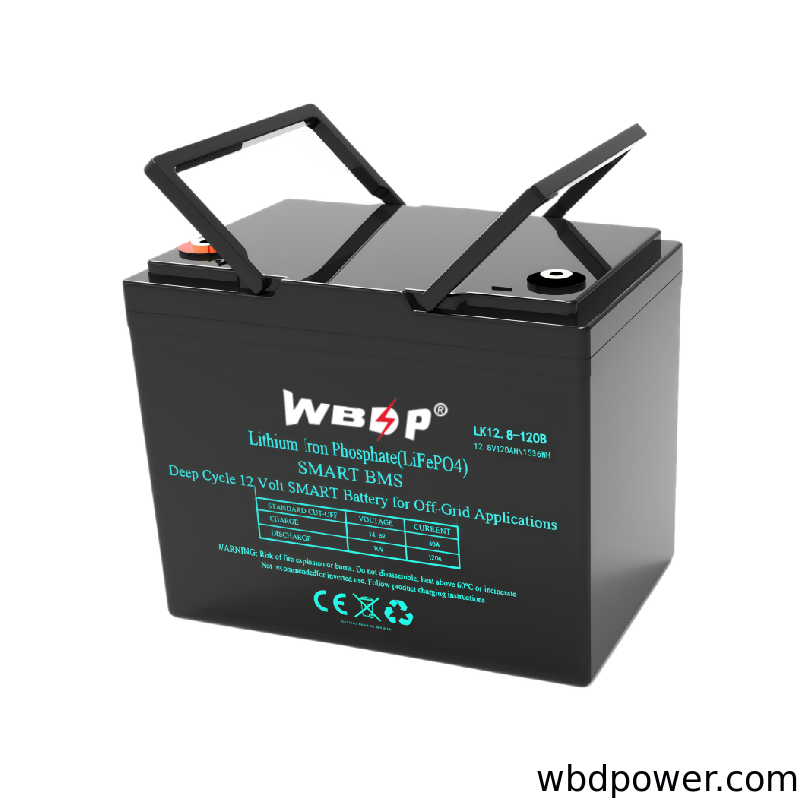 Maintenance Free Lithium LiFePo4 Battery Black 12.8V 120Ah Lithium Deep Cycle Battery For Telecom Station