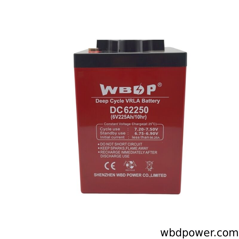 225Ah 6V AGM Battery Leak Proof Maintenance Free Deep Cycle Battery For Golf Cart / Electric Wheelchair
