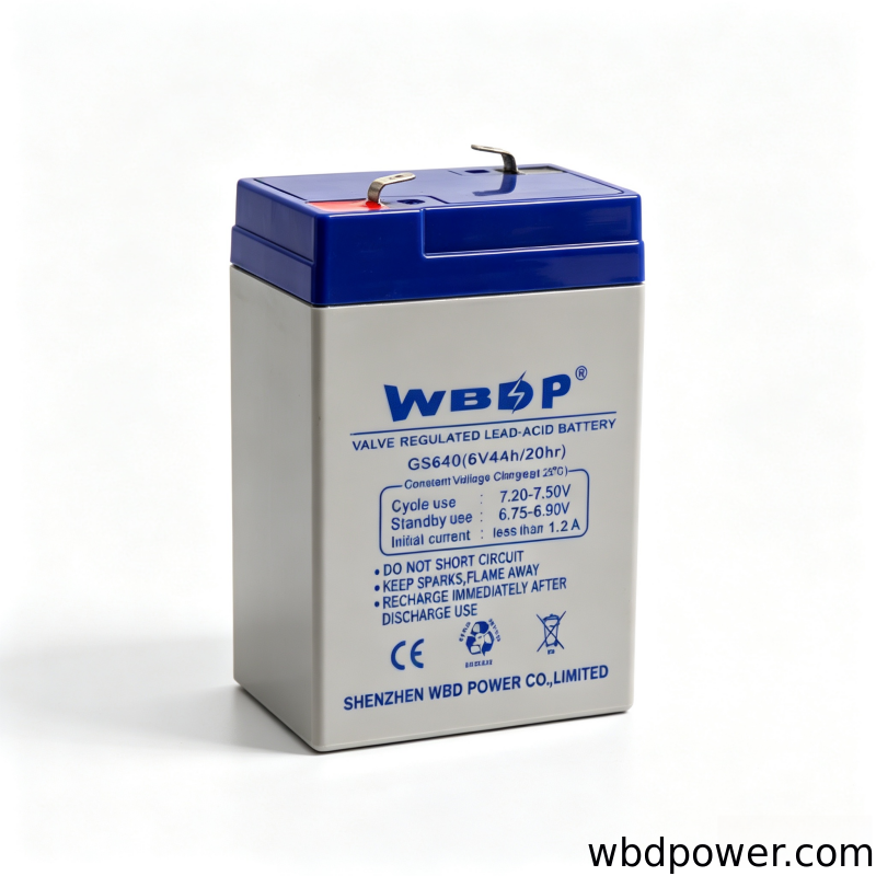 Compact 6V 4Ah Battery Multipurpose Rechargeable Sealed Lead Acid Battery Deep Cycle Blue / Grey