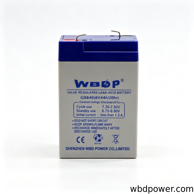 Compact 6V 4Ah Battery Multipurpose Rechargeable Sealed Lead Acid Battery Deep Cycle Blue / Grey