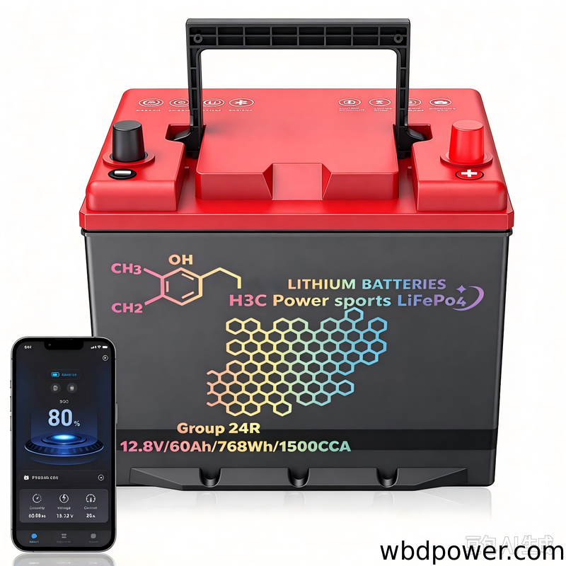 12.8V 60Ah LIFEPO4 CAR BATTERY Lithium LiFePo4 Battery Suitable for all kinds of vehicles